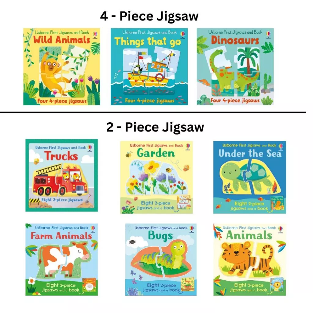 Usborne Jigsaw (Book + Jigsaw) - 2 and 4 Pieces Jigsaw