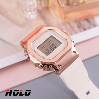 สไตล์หรูหรา นาฬิกาข้อมืออิเล็กทรอนิกส์ กันน้ำ ทนทาน ใช้ได้ทั้งชายและหญิง