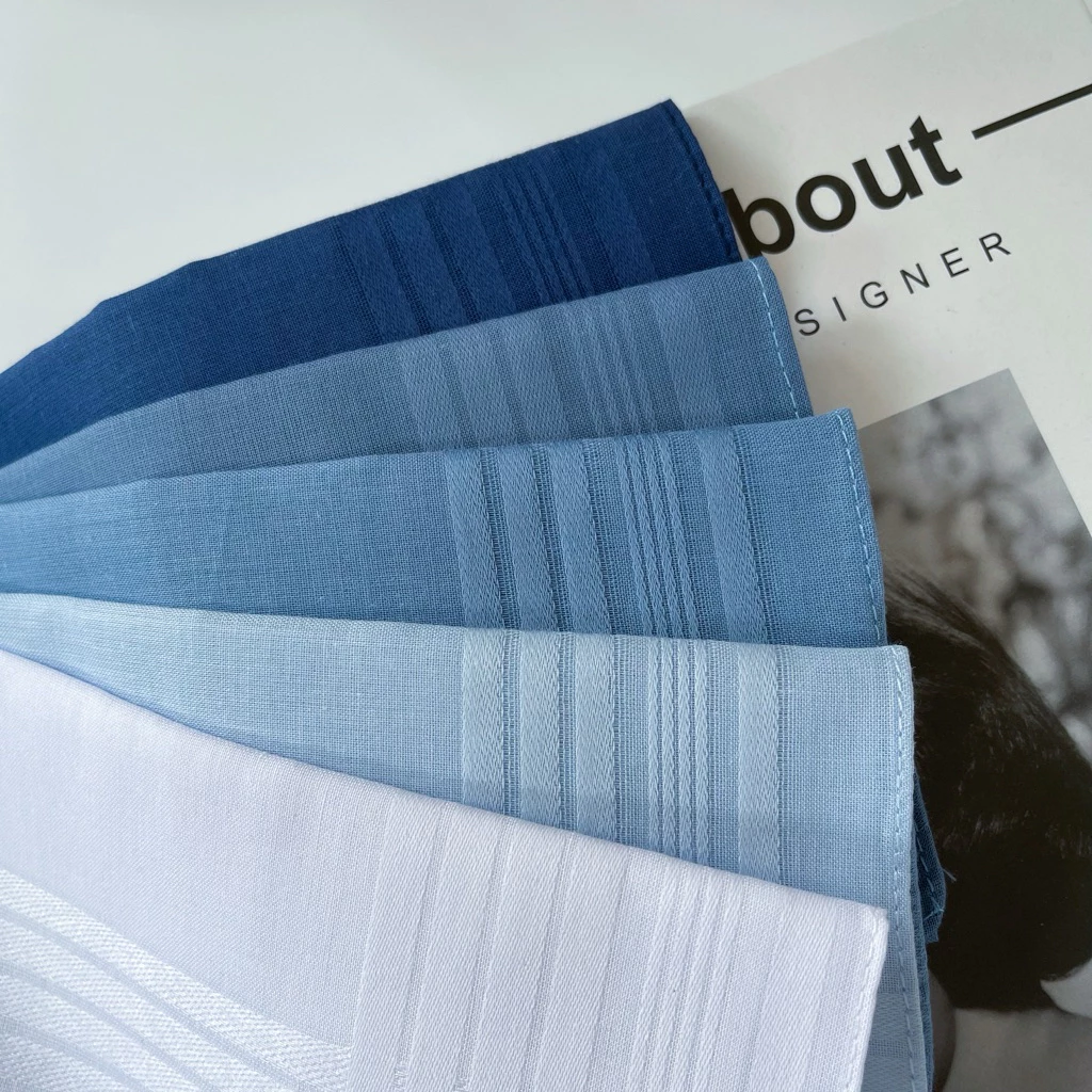 ผ้าเช็ดหน้าฝ้ายแท้ 100% สีเข้ม นุ่ม ซับน้ำดี แห้งไว ขนาด 41 ซม. [CT-40]
