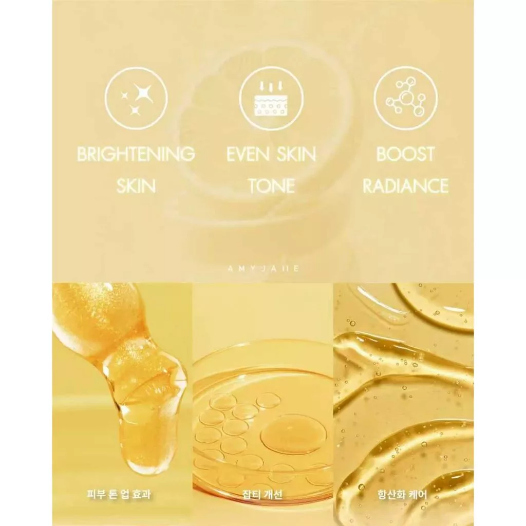 AMY JANE Vitamin C Brightening Gel Mask เจลมาส์กหน้าวิตามินซี บำรุงผิวดูกระจ่างใส ลดเลือนรอยสิว ดูแลผิวหมองคล้ำ thumbnail 3