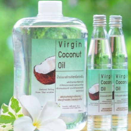 น้ำมันมะพร้าวสกัดเย็น (Organic Vergin Coconut Oil) ; ขนาด 1 L. - ผลิตโดย มาบเอื้อง