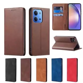 เคส ฝาพับ หนังเรียบ ตั้งได้ สำหรับ Xiaomi Redmi 15 / Redmi 15C POCO C85 กระเป๋า กันกระแทก มีช่องใส่บัตร