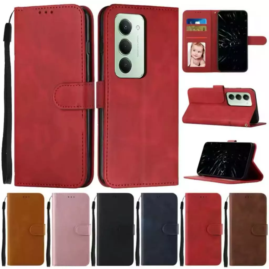 เคสฝาพับหนัง ล็อคได้ สำหรับ Xiaomi Redmi 15 เคสกันกระแทกฝาพับ พร้อมช่องใส่บัตร