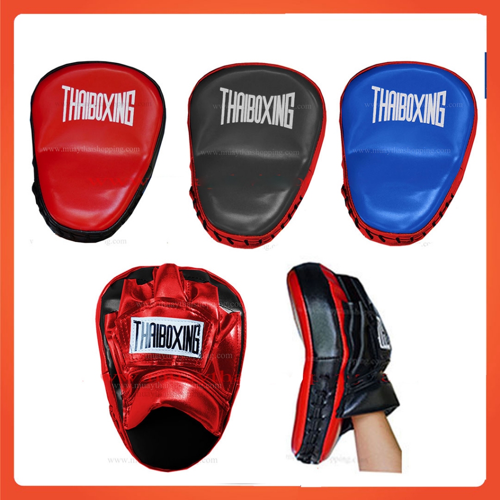 THAIBOXING เป้าล่อสากลแบบโค้ง หนังเทียม สีดำ