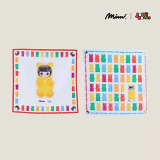 Mimi x Jolly Bears Scarf ผ้าพันคอทรงสี่เหลี่ยม