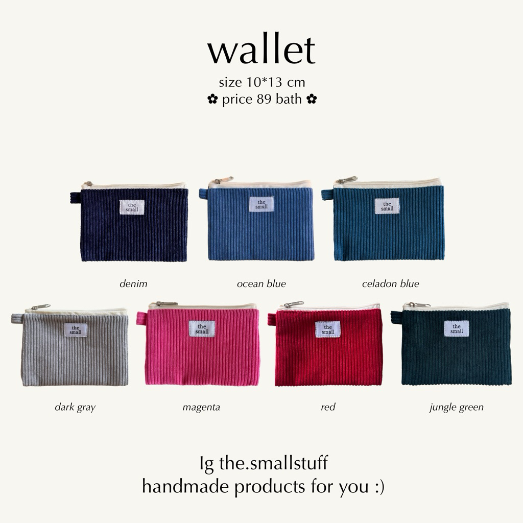 wallet | color basic กระเป๋าตังค์แบบ 3 ช่อง by the.smallstuff