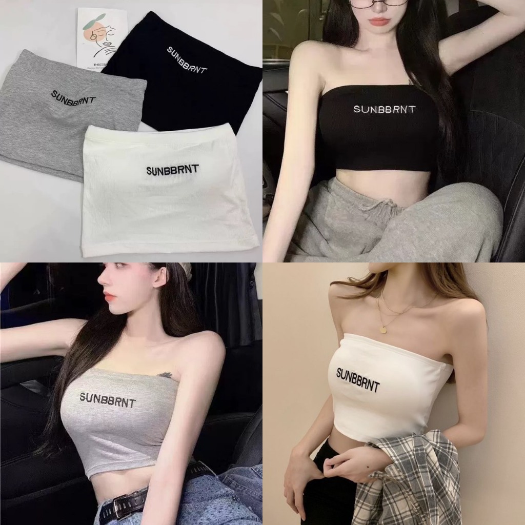 BunnyJ เกาะอก มีฟองน้ำในตัว รุ่น Sunbbrnt แมตช์ง่าย สวยเซ็กซี่สไตล์ Y2K สตรีท แซ่บ พร้อมส่งในไทย🇹🇭