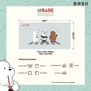 DOSH TOWEL WE BARE BEARS ผ้าขนหนูลายลิขสิทธิ์ FBBMW5002-TD
