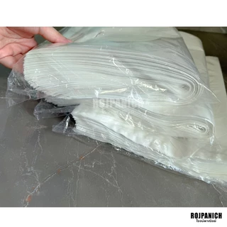 [[ถุงหูเจาะ-สีพื้น]] 1Kg. สีขาว ขยายข้าง ถุงพลาสติกมินิมอล ห่อใหญ่ สีเรียบ
