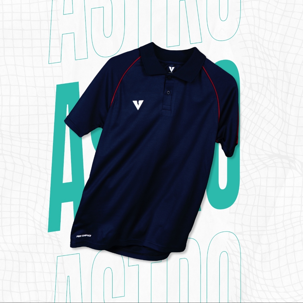 VOLT ASTRO ONE STRIPE NAVY เสื้อโปโล สีกรม สปอร์ต น้ำหนักเบา ระบายอากาศได้ดี