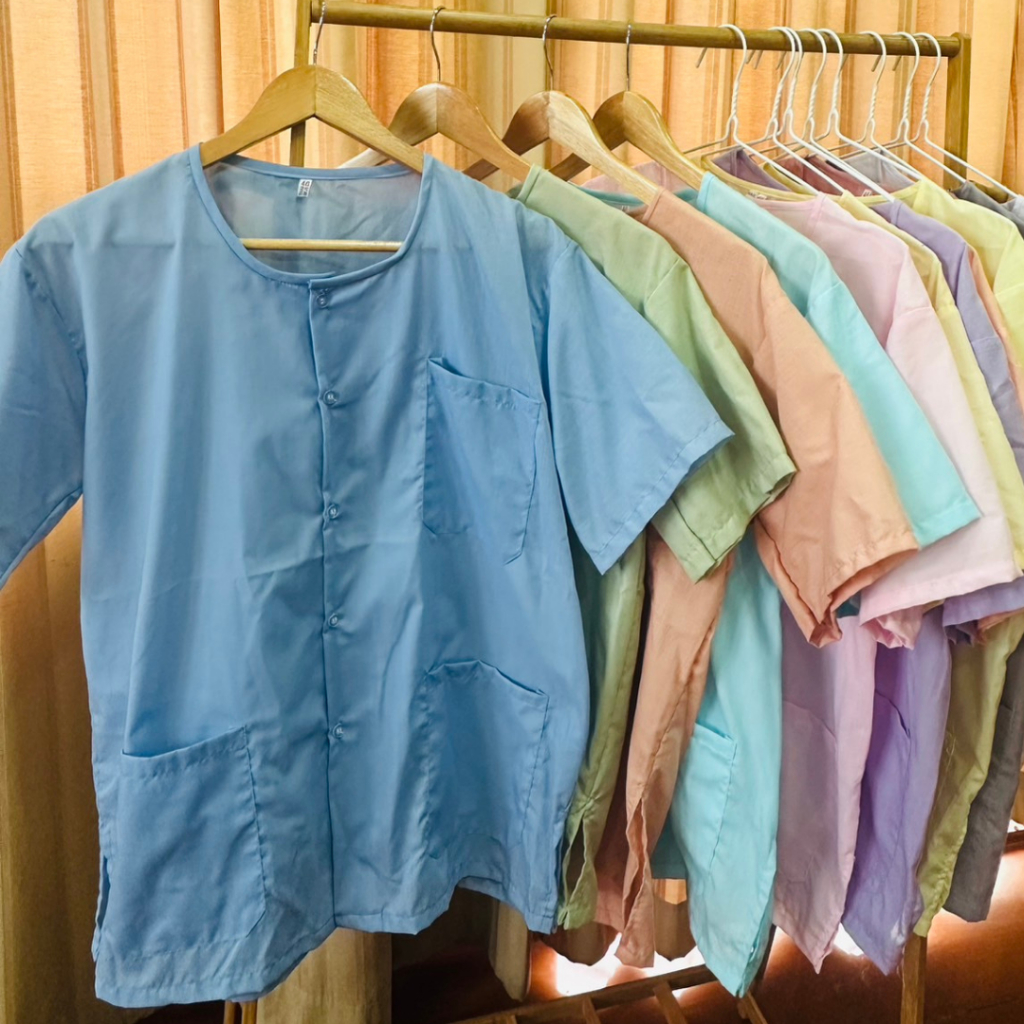 เสื้อกุยเฮง ผ้าป่าน คอกลมผ่าหน้า แขนสั้น รอบอก 42-50 นิ้ว ใส่ได้ทั้งชาย-หญิง ใส่สบาย ใส่อยู่บ้าน ใส่นอน