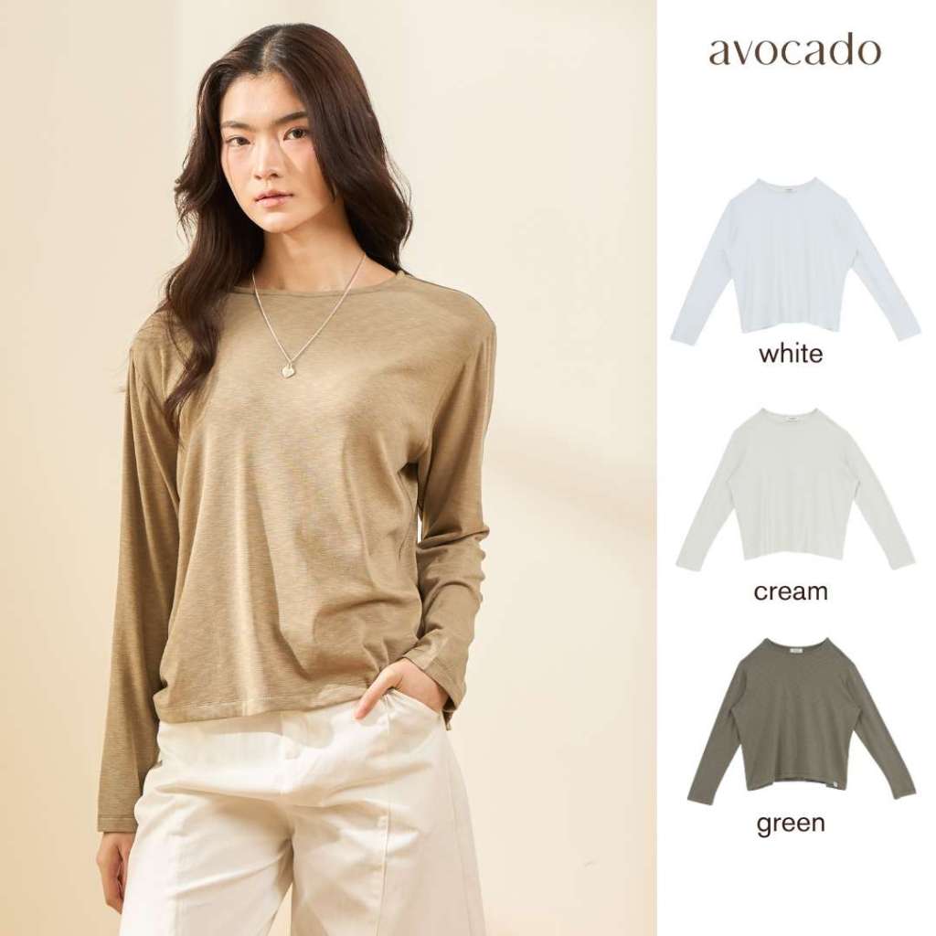 avocado - Moven Top เสื้อแขนยาวเนื้อผ้านุ่ม เด้ง แมตช์ง่าย