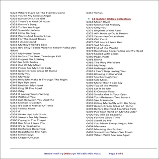 USB MP3 Flash Drive แฟลชไดร์ฟ เพลงสากล เก่าๆ Oldies ยุค 70's 80's 90's Vol.1 (467 เพลง) สารบัญเพลงอยู่ในรูปด้านล่าง
