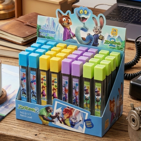 ✏️ แพ็ค 48 ชิ้น (6117)✏️ ไส้ดินสอกดไส้ใหญ่สีดำระดับความเข้ม 2B  (2มิล) เครื่องเขียนสำนักงาน โรงเรียน 🎀