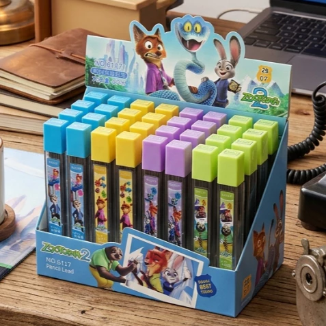 ✏️ แพ็ค 48 ชิ้น (6117)✏️ ไส้ดินสอกดไส้ใหญ่สีดำระดับความเข้ม 2B (2มิล) เครื่องเขียนสำนักงาน โรงเรียน 🎀