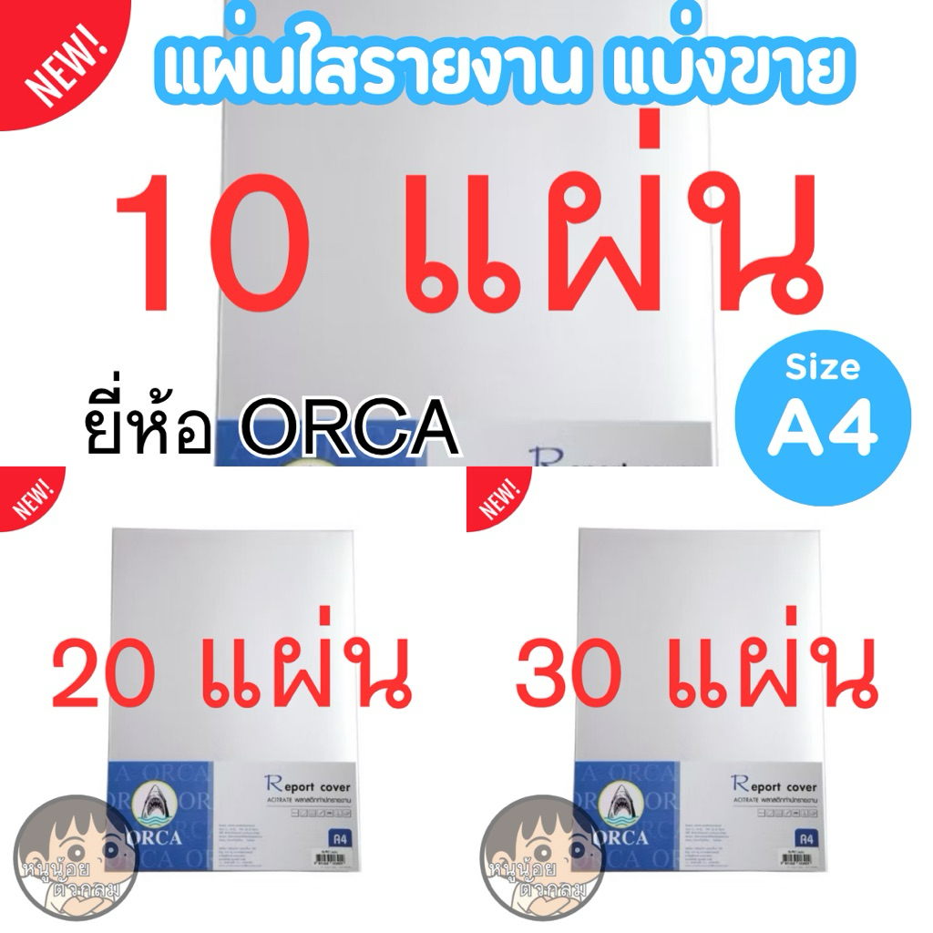 แพ็คอย่างดี พร้อมส่ง🔥[แบ่งขาย] แผ่นใส ปกรายงาน A4 10 แผ่น 20 แผ่น 40 แผ่น