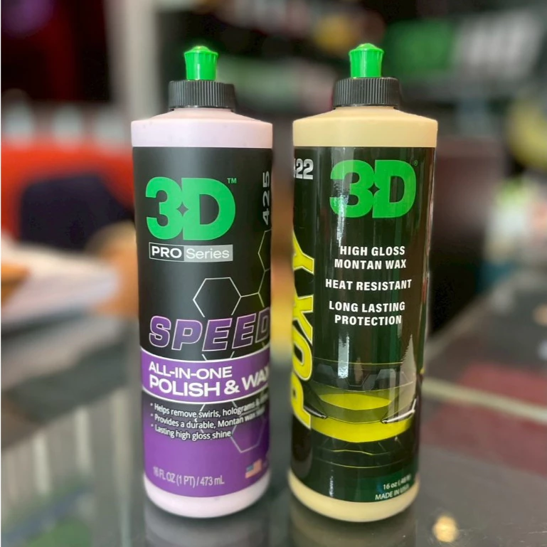 3D แพค 2 ขวด ขนาด 16oz 3D SPEED+ 3D POXY น้ำยาขัดเคลือบสีรถระดับพรีเมี่ยมนำเข้าจาก USA
