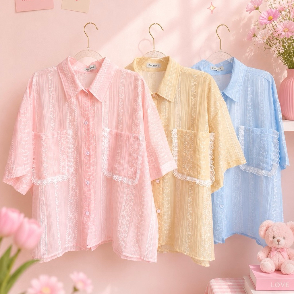 S02 เสื้อซีทรูทรงครอป ปกลูก free size 50"ยาว22“