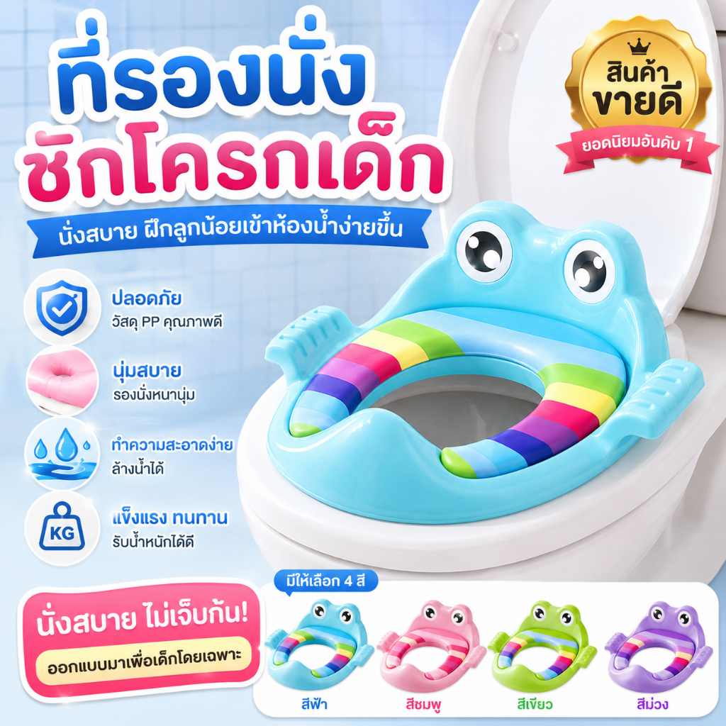 🔥ลดกระหน่ำถูกสุด🔥ที่รองชักโครกเด็ก ชักโครกเด็ก ฝาชักโครกเด็ก ฝารองนั่ง