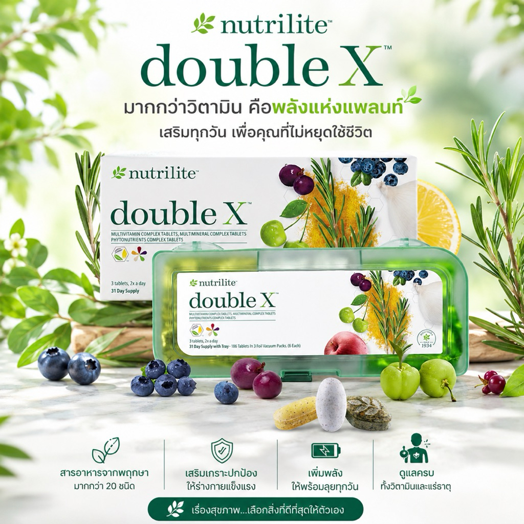 Nutrilite Double X  ดับเบิ้ลเอ็กซ์ Phyto blend แบบรีฟิล และแบบมีตลับยา