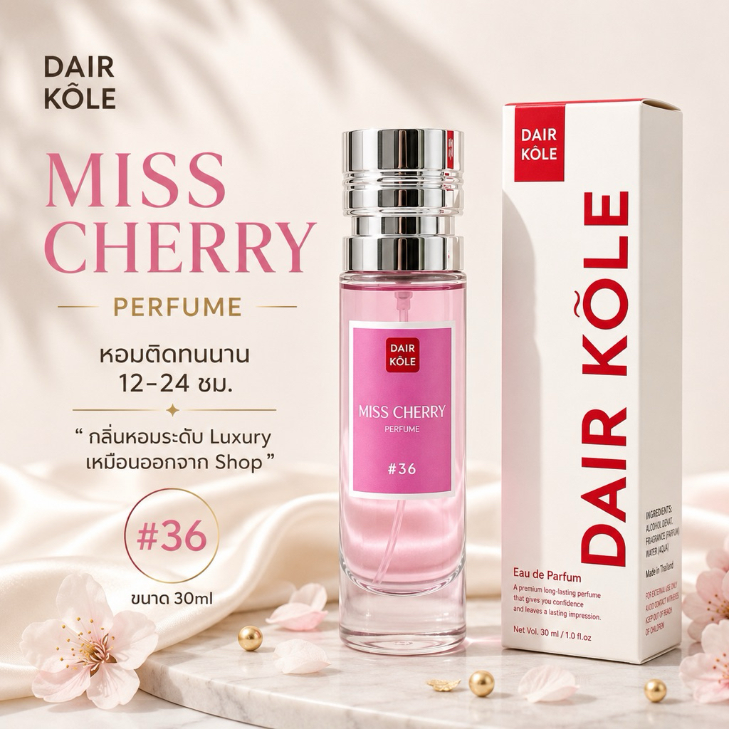 🔥กลิ่นShopแท้🔥น้ำหอมDAIR KOLE #36 M.CR ติดทน12-24ชม. #น้ำหอมผู้หญิง #น้ำหอม #ติดทนนาน #น้ำหอมติดทน #DKPEFUME #DK