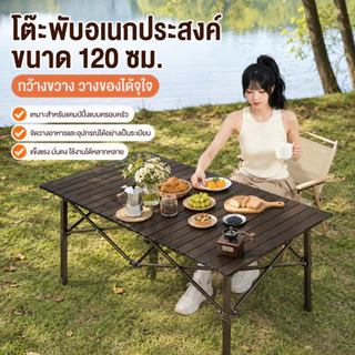 โต๊ะแคมป์ปิ้งพับได้ โต๊ะสนามพับได้ พกพาสะดวก แข็งแรง รับน้ำหนักได้ดี