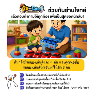 ใหม่ พร้อมส่ง 🔥 การ์ดฝึกทักษะคณิตฯ “สืบจากโจทย์”