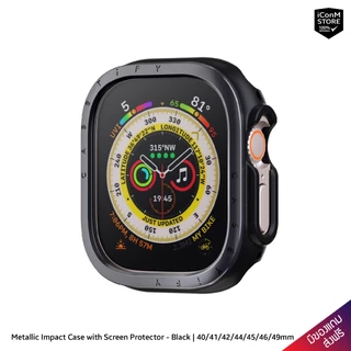 [พร้อมส่ง] CASETiFY - Metallic Impact (Black) เคสสำหรับ Apple Watch Ultra1-3, 4-11, SE1-3 Series [ผ่อน0% ส่งฟรี]