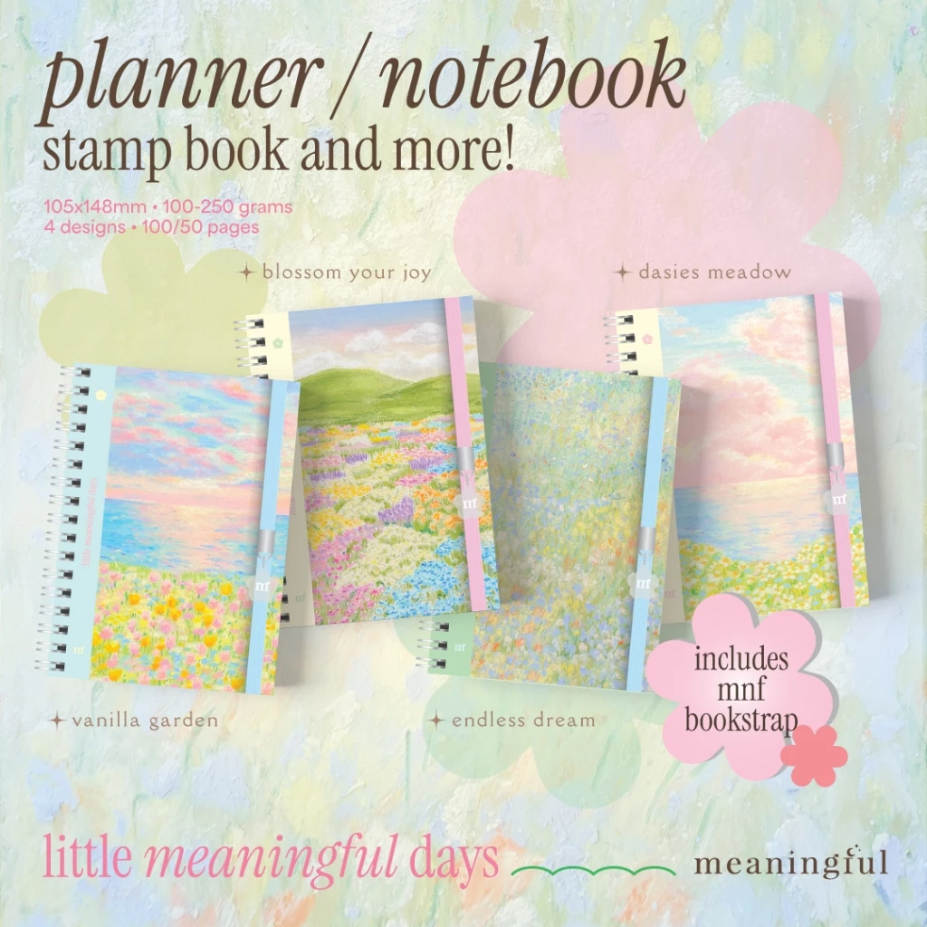 สมุดแพลนเนอร์/สมุดโน้ตพกพา A6 | Little Meaningful Days | เลือกด้านใน: Planner / Lined / Blank / Premium Blank 📓✨