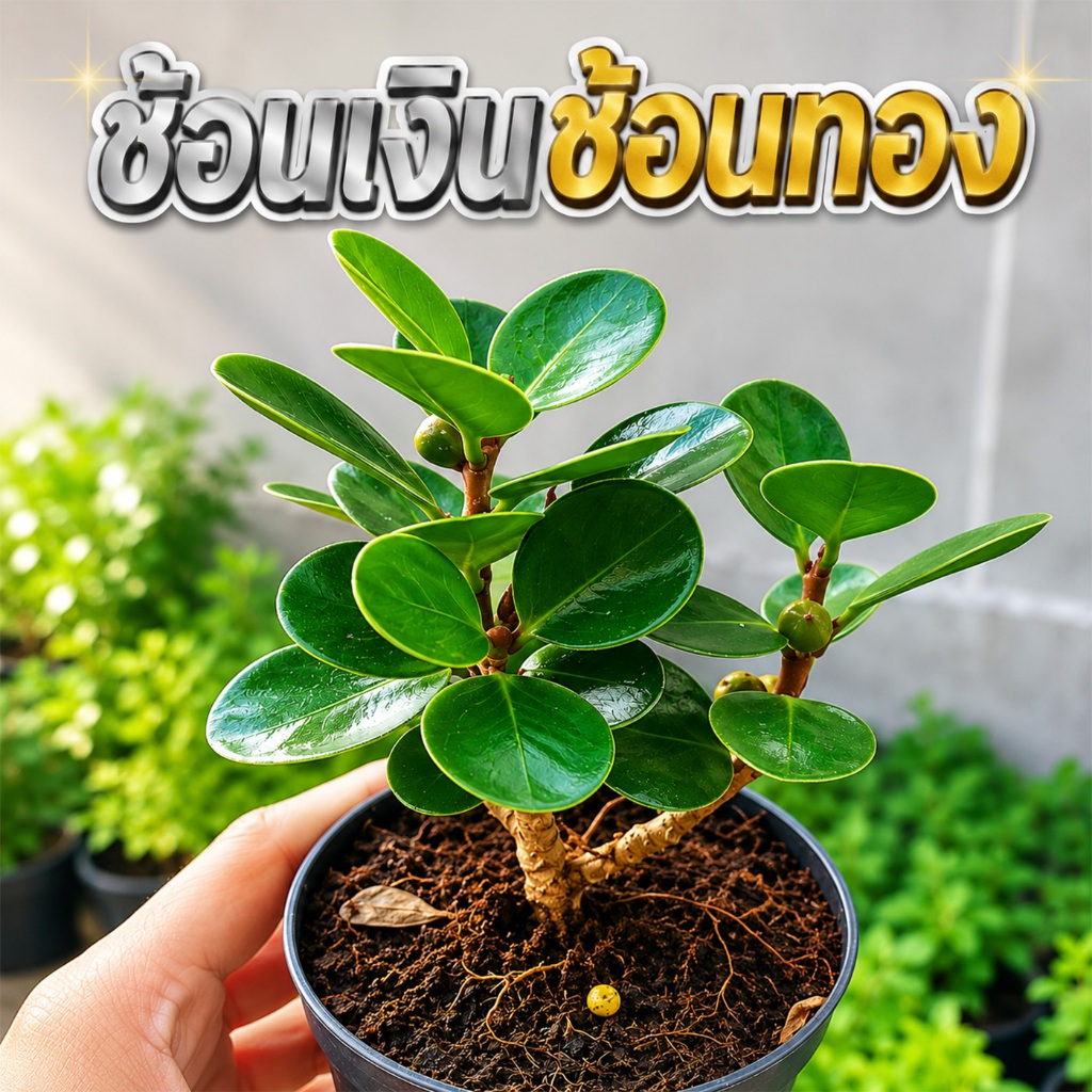 ช้อนเงินช้อนทอง ไม้มงคล ไม้จิ๋ว กระถาง 3 น่ารักๆ บอนไซ เพรมน่า หมากเมเปิ้ล ม่วงเจริญ เชอรี่แคระ สนดำ เมเปิ้ล
