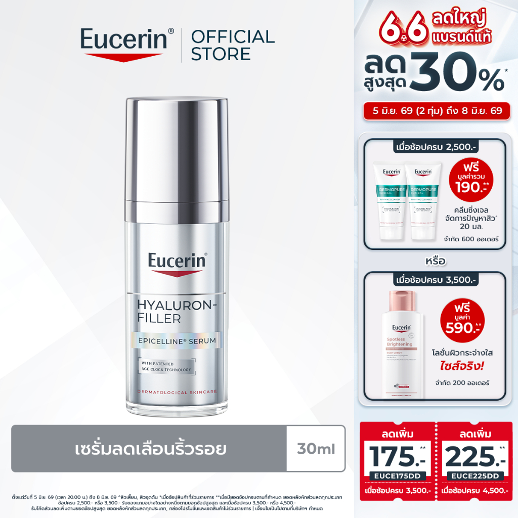 Eucerin HYALURON-FILLER EPICELLINE SERUM 30 ML เซรั่มลดเลือนริ้วรอย