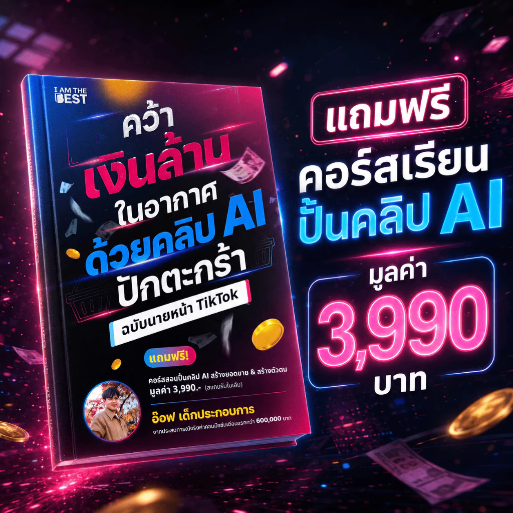 หนังสือ คว้าเงินล้านในอากาศ ด้วยคลิป Ai ปักตะกร้า ฉบับนายหน้า TikTok โดย อ๊อฟ เด็กประกอบการ thumbnail 6