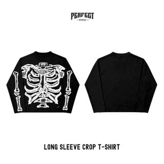 เสื้อยืดครอปแขนยาว คอฟิตเนื้อผ้า Cotton comb เกรดพรีเมี่ยม เนื้อผ้าเนียนนุ่มไม่ระคายเคืองผิว ใส่สบาย - PERFECTBRAND