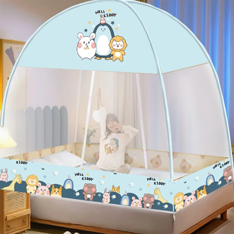 มุ้งเต็นท์กันยุง 4 ฟุต 5 ฟุต 6 ฟุต พร้อมซิปปิดด้านล่าง