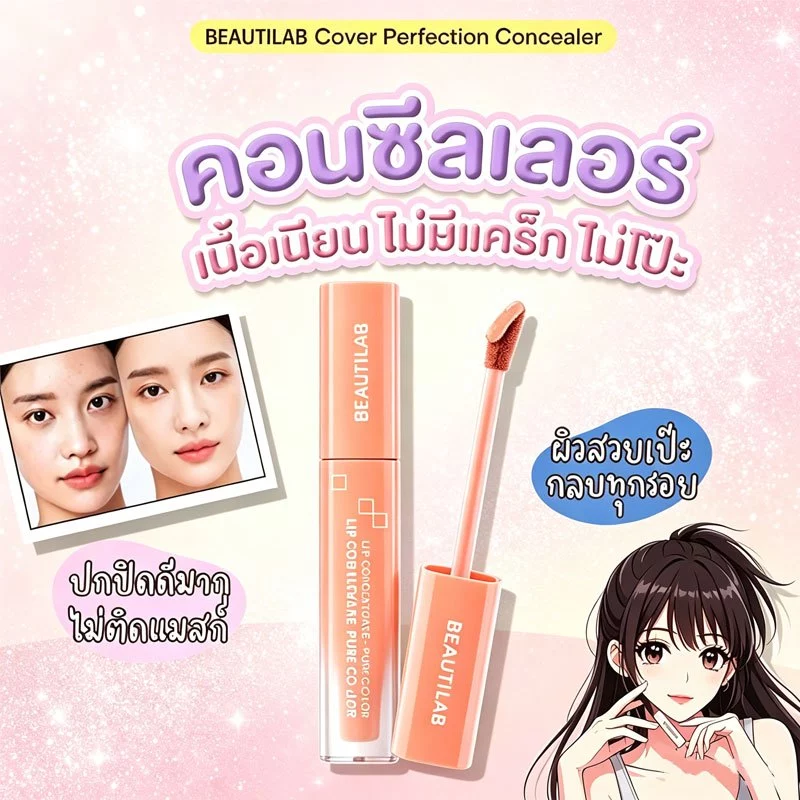 BEAUTILAB A2P Concealer&Peach Corrector คอนซีลเลอร์ คอเรคเตอร์พีช ปกปิดใต้ตาคล้ำ