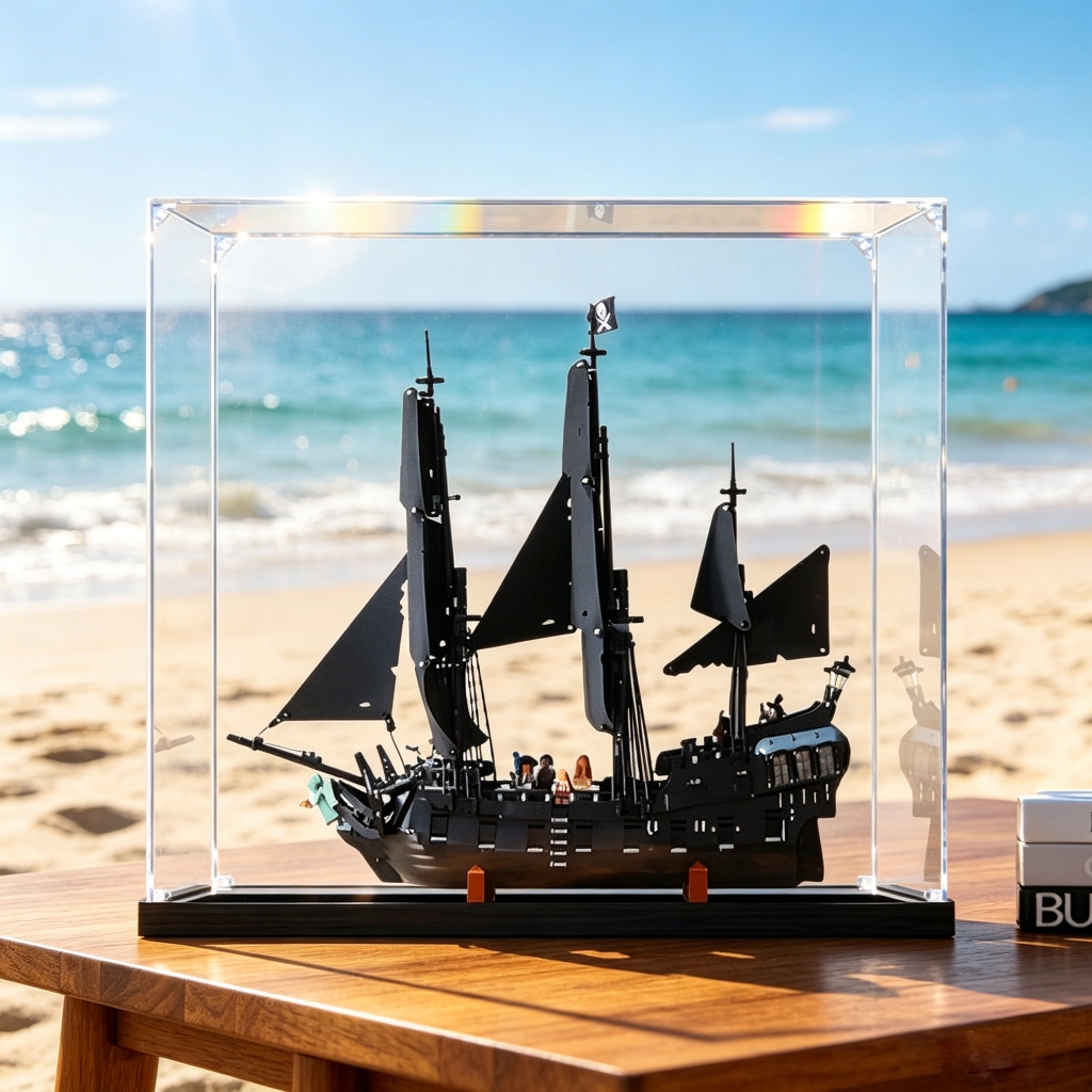 Custom Acrylic Display Box กล่องโชว์อะคริลิค กันฝุ่น For Lego 10365 Captain Jack Sparrow Ship ตู้โชว์โมเดล เรือโจรสลัด สั่งตัดตามขนาด