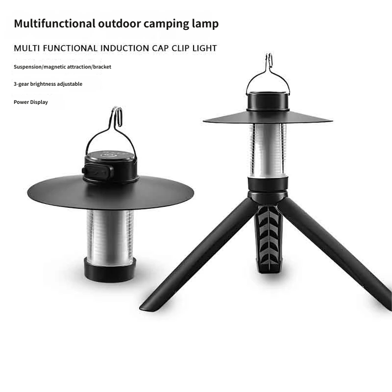 LED โคมไฟแคมป์ปิ้ง ไฟฉายพกพา แสงเต็นต์แคมป์ การชาร์จ USB ด้วยขาตั้ง กันน้ำ IPX4