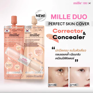 (ซอง)Mille Perfect Skin Cover Concealer & Coreector 2in1 มิลเล่ ซองคู่ คอลชีลเลอร์ & คอร์เรคเตอร์