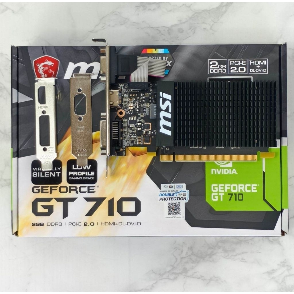 MSI GT 710 DDR3 2GB ของใหม่ มือ1 มีกล่องอุปกรณ์ครบ