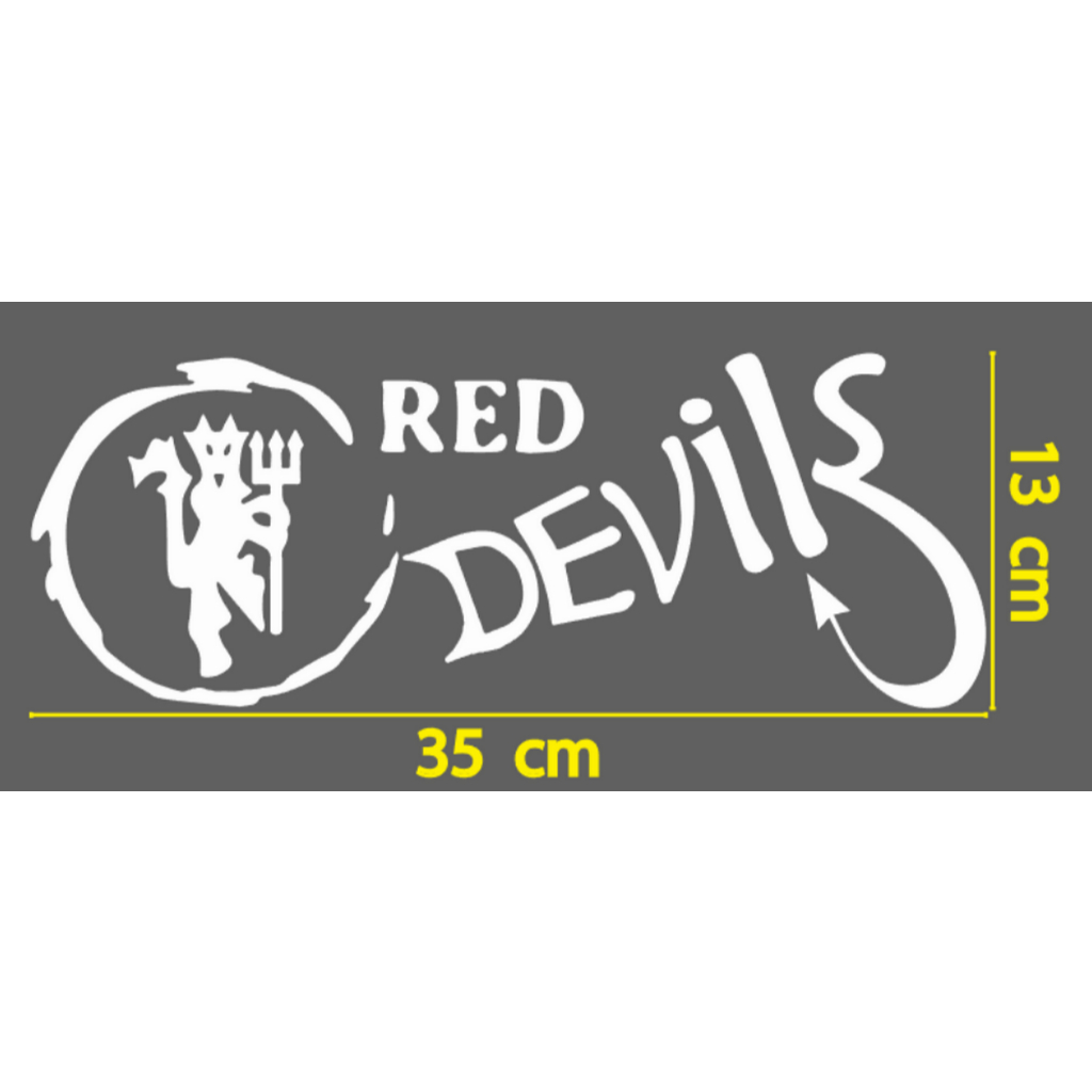สติกเกอร์ ตัด ไดคัท ทีม ฟุตบอล แมนยู Red Deval วงกลม  13 x 35 ซม. Man U  Manchester United