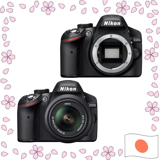 Nikon D3200 กล้องดิจิตอล SLR 24.2MP สีดำ - เลือกแบบเฉพาะตัวเครื่อง Body / หรือชุดเลนส์ 18-55mm Lens 