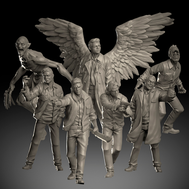 Paranormal : Collection : Miniature Resin โมเดลบอร์ดเกม ผลิตตามสั่ง DnD Tabletop Class