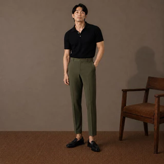 MADWORLD STUDIO / GENTLE TROUSERS กางเกงแสล๊คทรงกระบอกเล็กเอวกลางทรงพอดีตัว