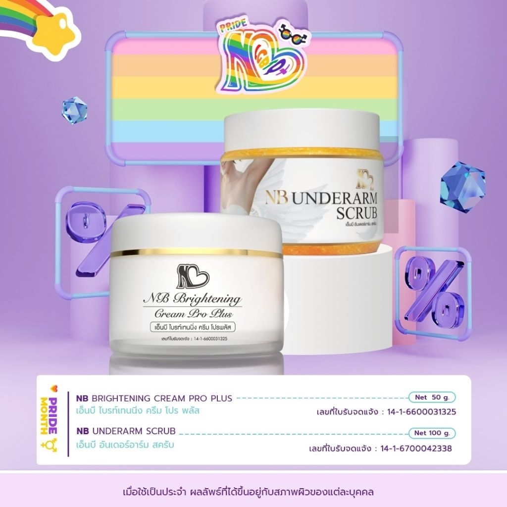 1 NB Brightening Cream ProPlus, 1 NB Underarms Scrub