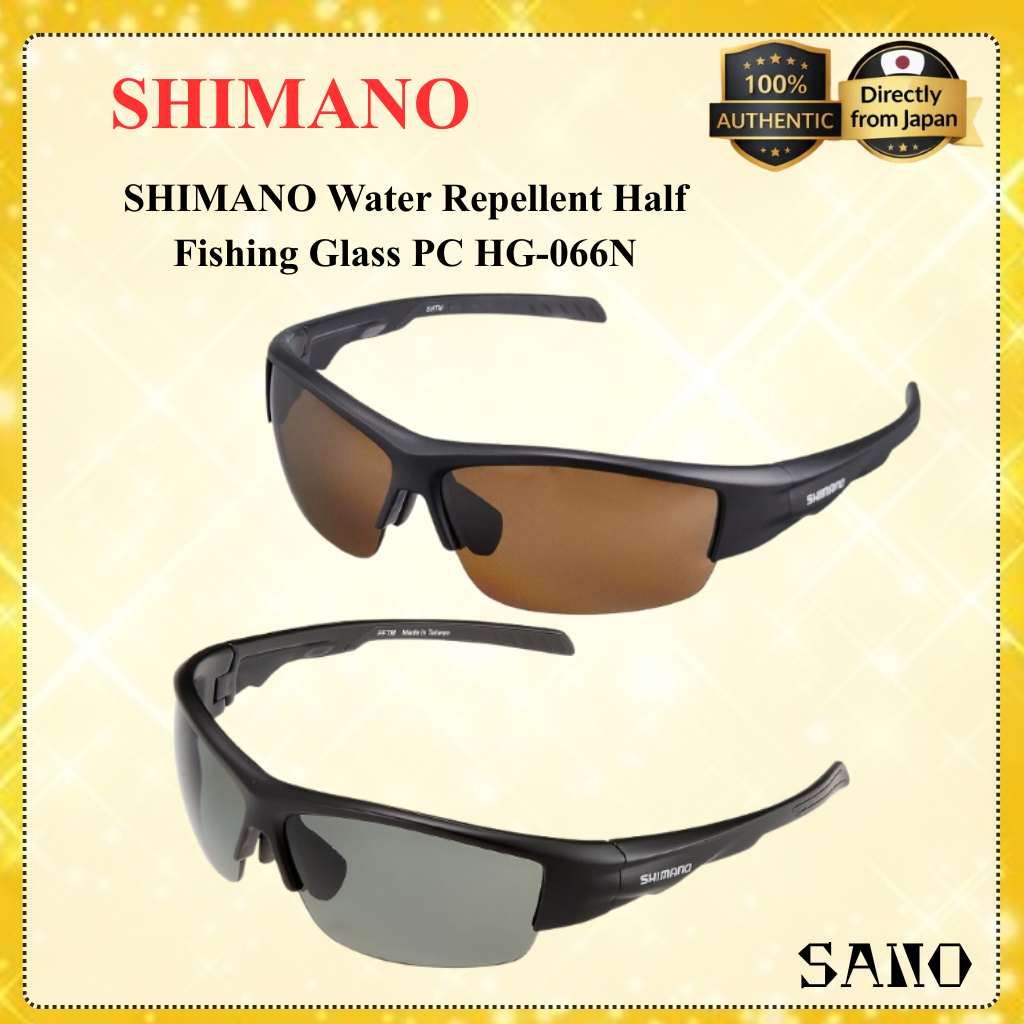 Shimano Waterproof Polarized Half Fishing Glasses PC HG-066N Matte Black Free Size