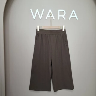 [ P8 ] WARA กางเกงขา 4 ส่วน ผ้าร่อง (ยาว 26 นิ้ว)