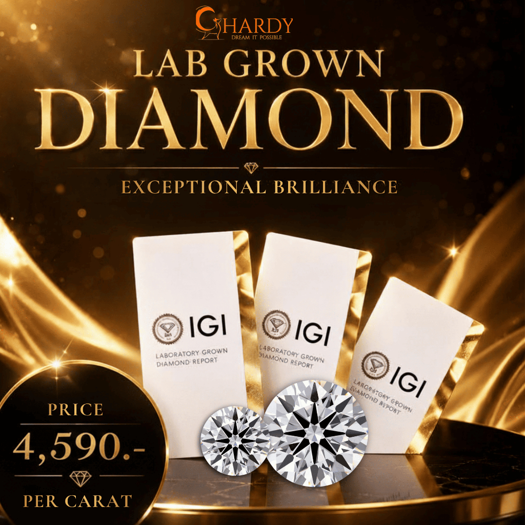 Lab Grown Diamond IGI | เพชรแลป D VVS2 เพชร CVD พร้อมใบเซอร์ ราคาต่อกะรัต