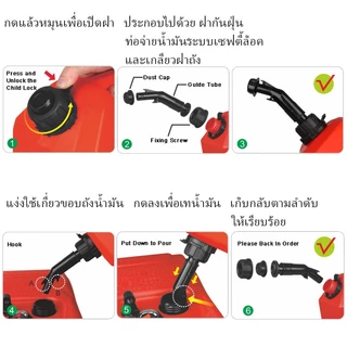 SEAFLO ถังน้ำมันสำรอง แกลลอนน้ำมัน รถยนต์ ใต้เบาะ มอไซค์ มีตัวเลือก เบนซิน ดีเซล 5 / 10 / 20 ลิตร