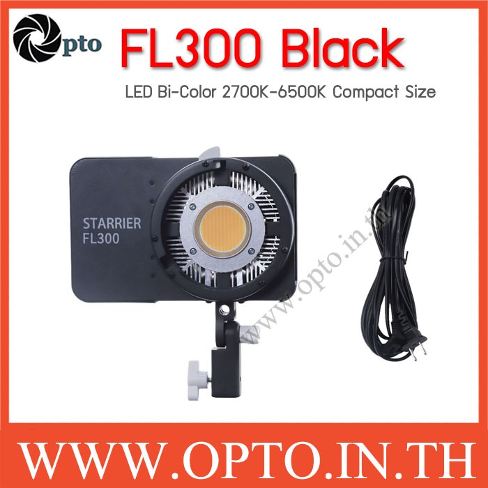 FL300 Black Starrier 300W LED Bowens Mount With Dimmer 2700-6500k Sport Light ไฟLED สปอร์ตไลท์