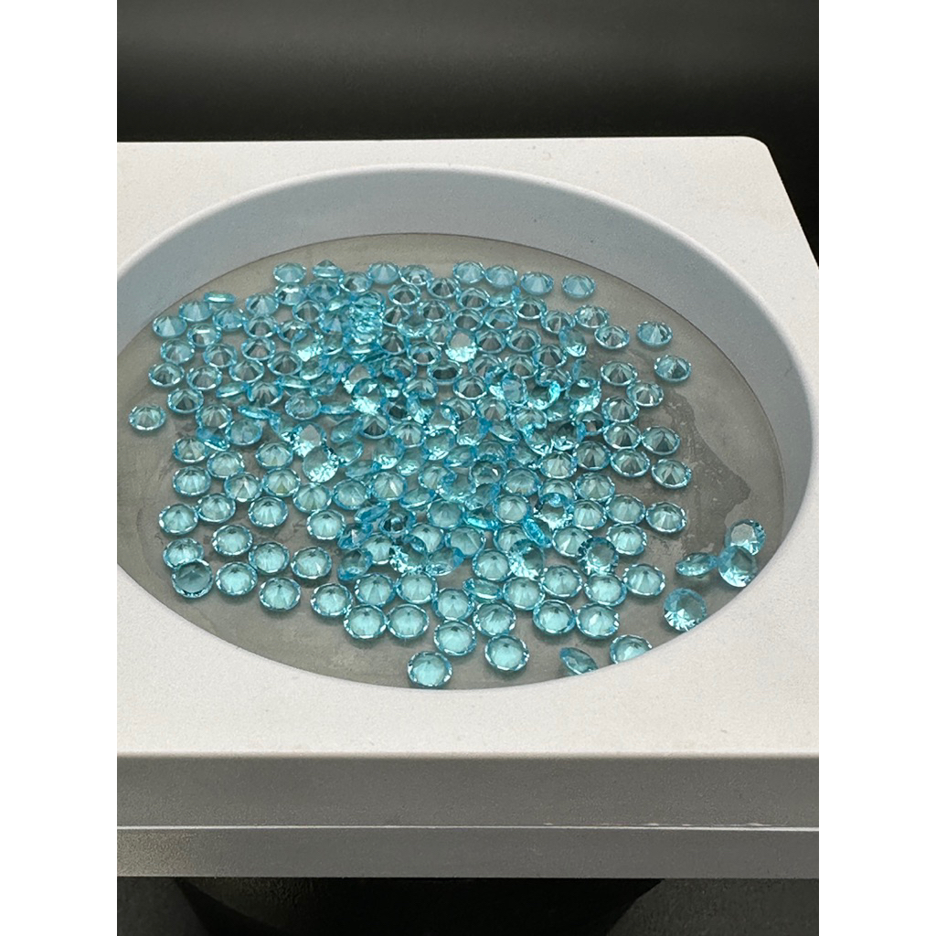 Aquamarine Lab Made 2.00,3.00 mm อะความารีน พลอย LAB สี (Swiss AQUAMARINE)